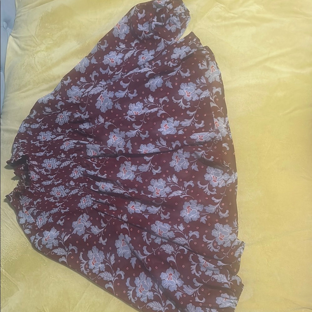 Floral Burgundy Blouse